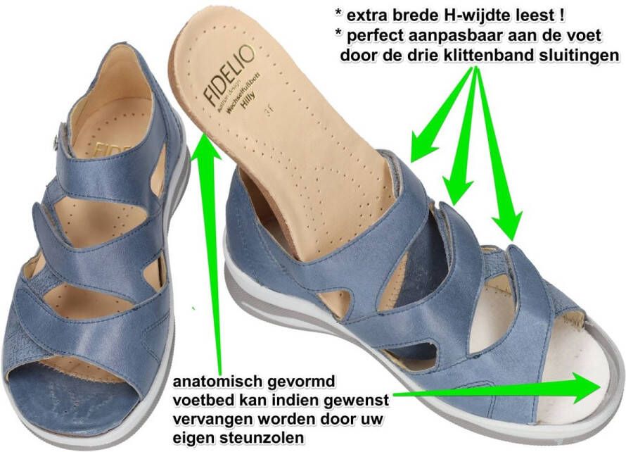 Fidelio Hallux -Dames blauw licht sandalen
