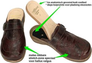 Fidelio Hallux -Dames bordeaux slippers & muiltjes