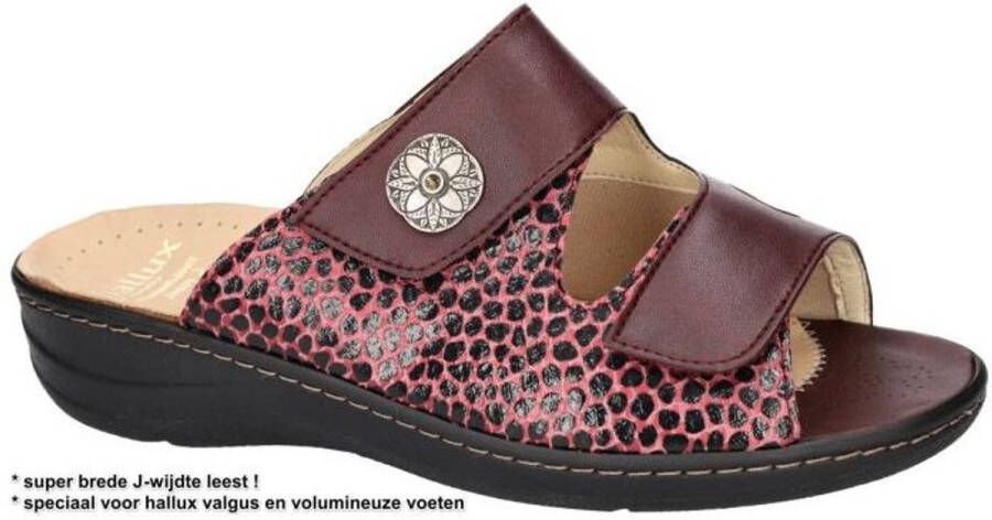 Fidelio Hallux -Dames bordeaux slippers & muiltjes