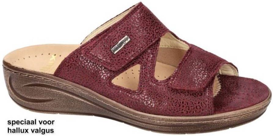 Fidelio Hallux -Dames bordeaux slippers & muiltjes