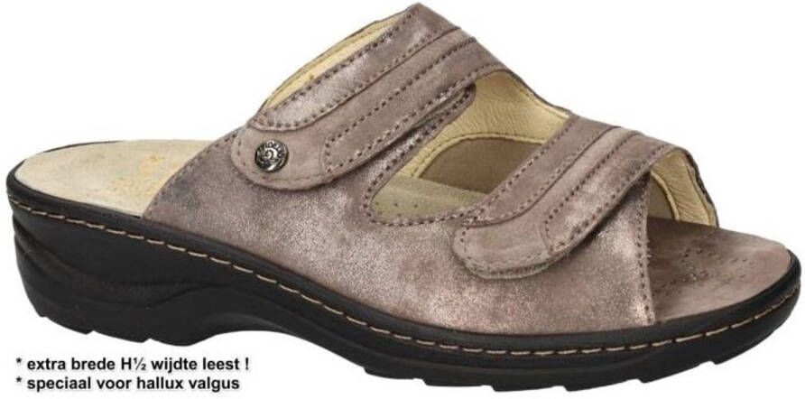 Fidelio Hallux -Dames brons slippers & muiltjes