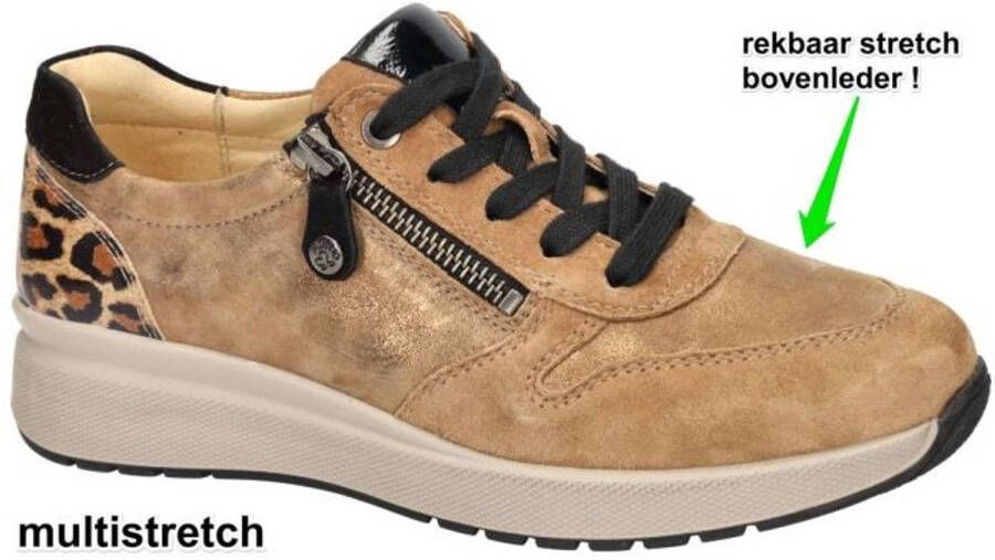 Fidelio Hallux -Dames camel sneakers