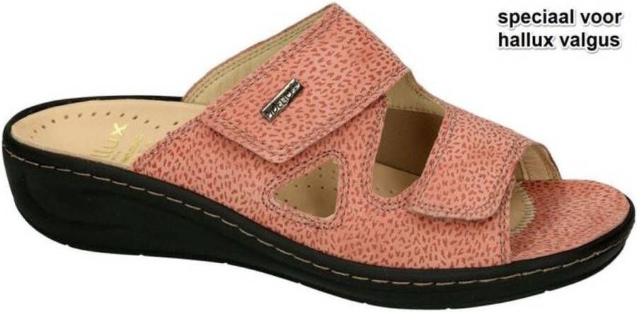 Fidelio Hallux -Dames nude oud-roze slippers & muiltjes