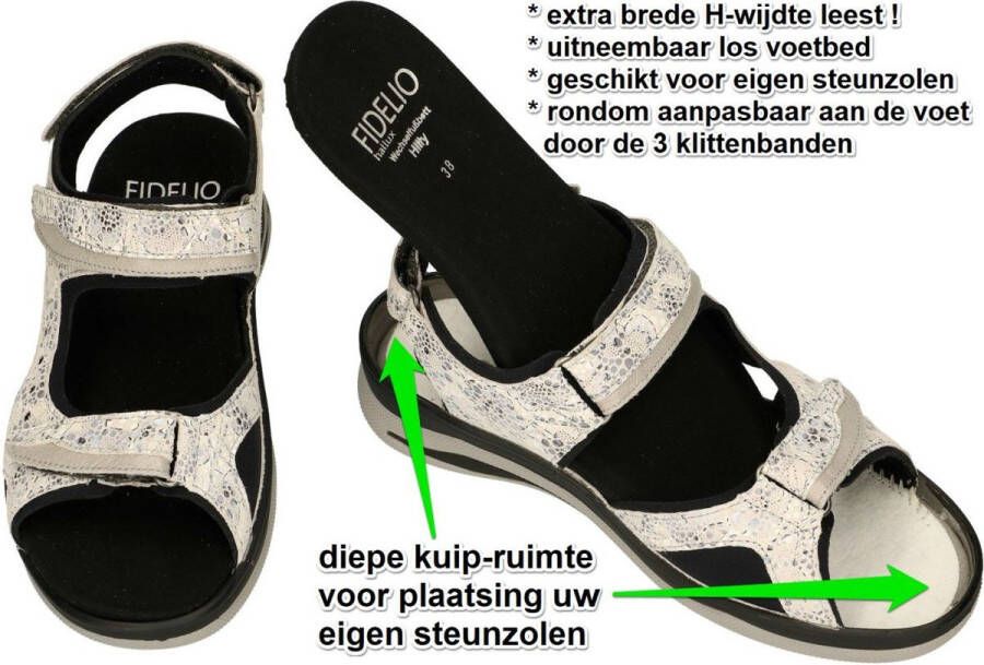 Fidelio Hallux -Dames off-white ecru parel sandalen