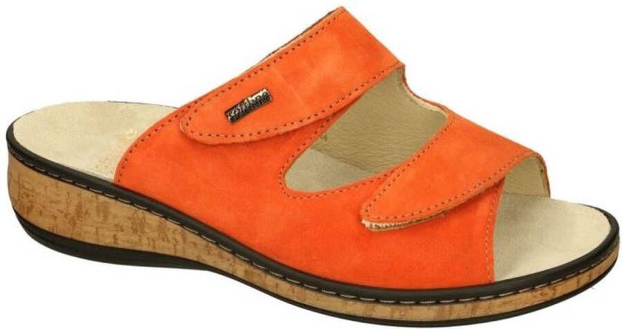 Fidelio Hallux -Dames oranje slippers & muiltjes