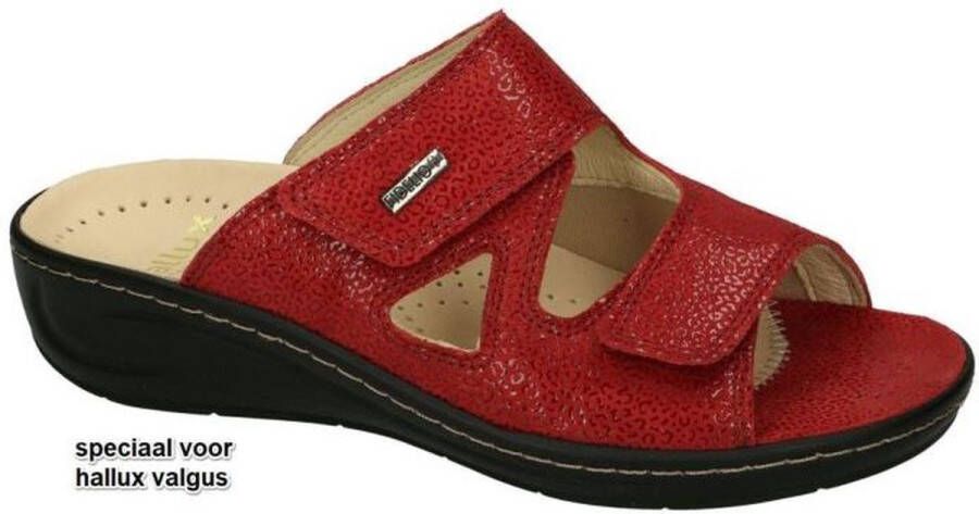 Fidelio Hallux -Dames rood slippers & muiltjes