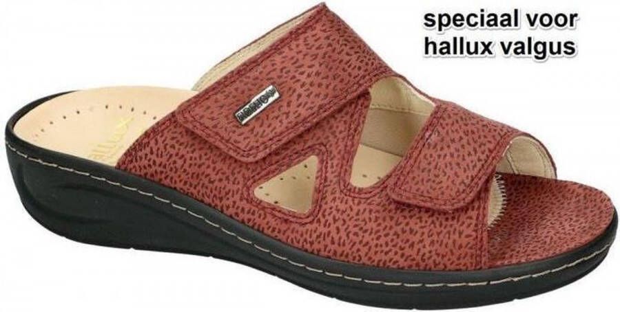 Fidelio Hallux Dames roze donker slippers & muiltjes