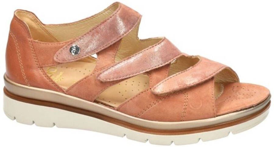 Fidelio Hallux -Dames roze-goud metallic sandalen