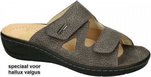 Fidelio Hallux -Dames taupe donker slippers & muiltjes