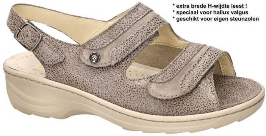 Fidelio Hallux -Dames taupe sandalen