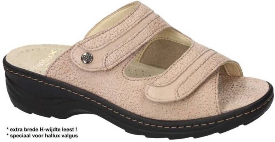 Fidelio Hallux -Dames taupe slippers & muiltjes