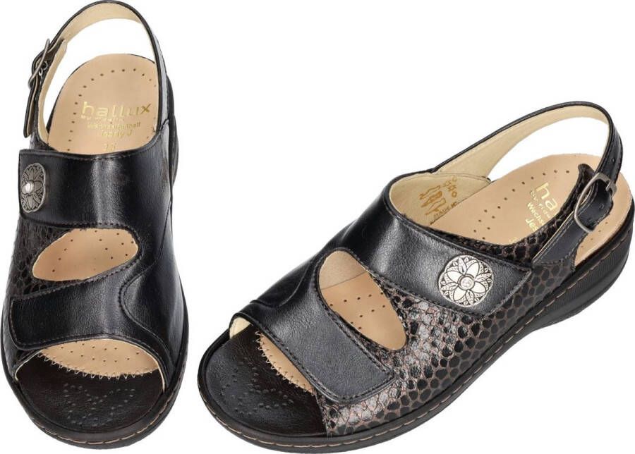 Fidelio Hallux -Dames zwart sandalen