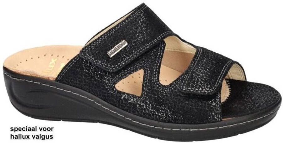 Fidelio Hallux -Dames zwart slippers & muiltjes