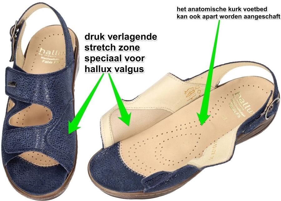 Fidelio Hallux -Dames blauw donker sandalen