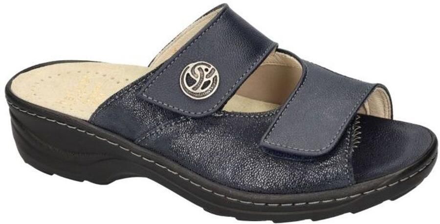 Fidelio Hallux -Dames blauw donker slippers & muiltjes
