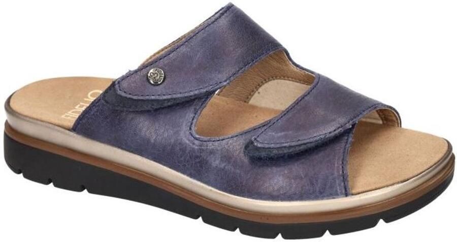 Fidelio Hallux -Dames blauw donker slippers & muiltjes