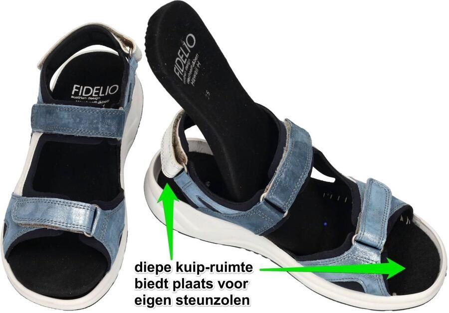 Fidelio Hallux -Dames blauw licht sandalen