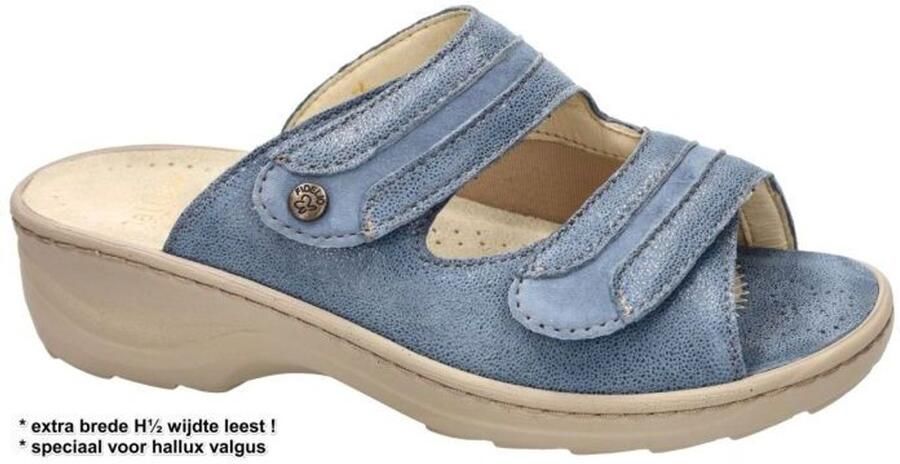 Fidelio Hallux -Dames blauw licht slippers & muiltjes