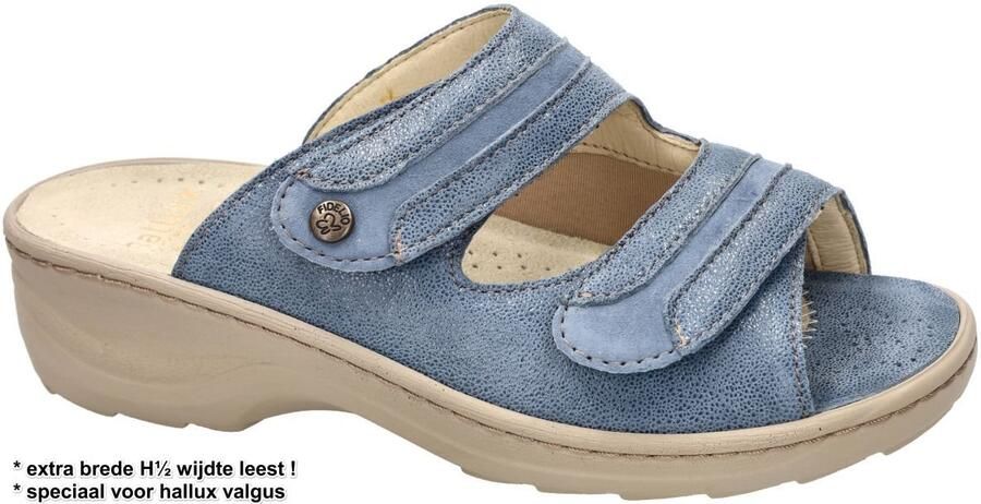 Fidelio Hallux -Dames blauw licht slippers & muiltjes