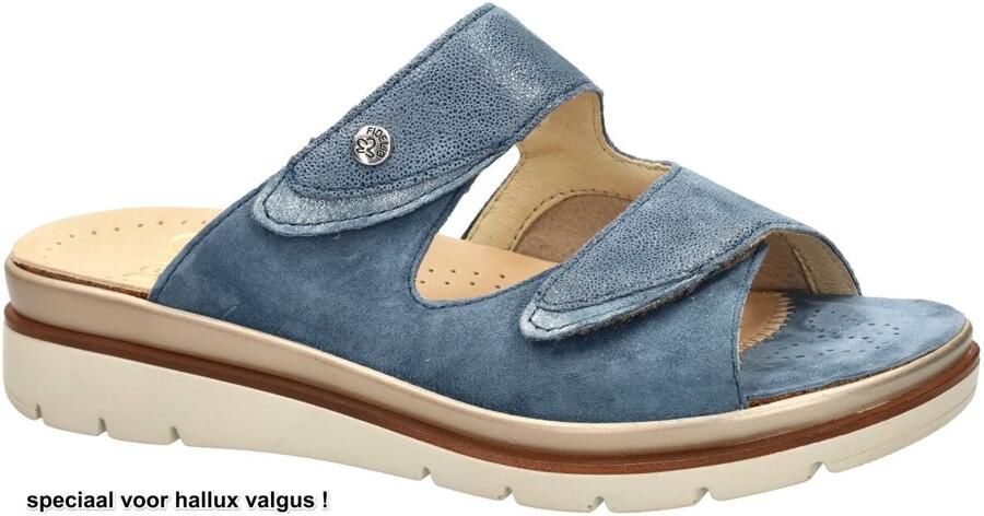 Fidelio Hallux -Dames blauw licht slippers & muiltjes