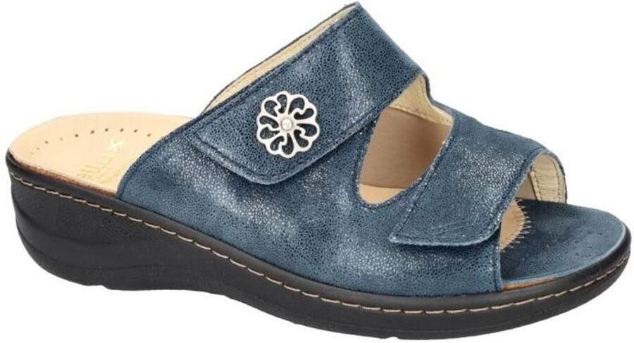Fidelio Hallux -Dames blauw slippers & muiltjes