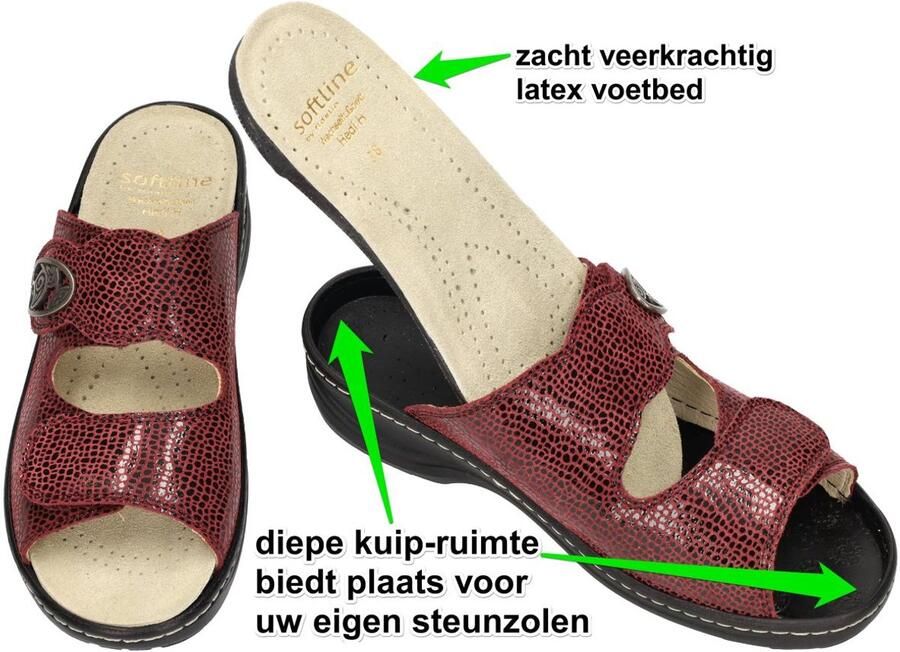 Fidelio Hallux -Dames bordeaux slippers & muiltjes - Foto 1