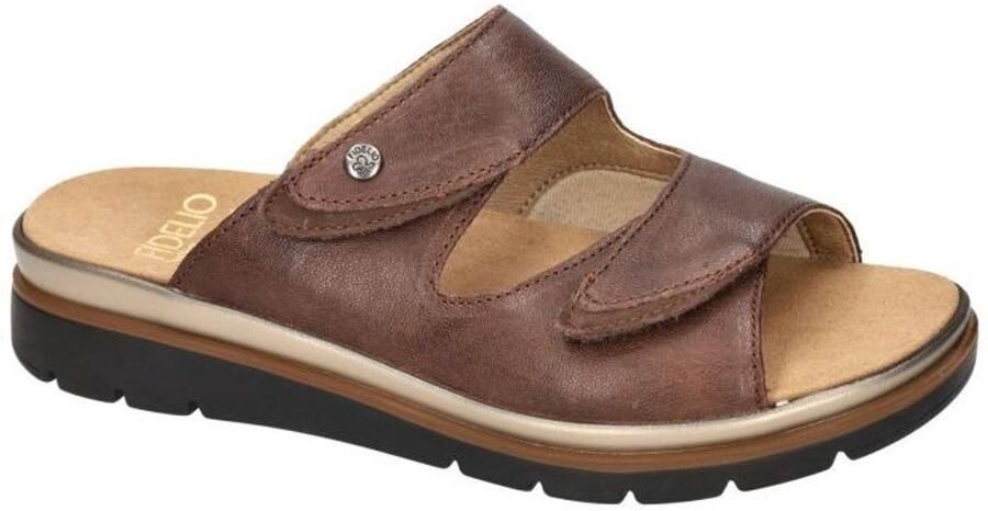 Fidelio Hallux -Dames bruin donker slippers & muiltjes