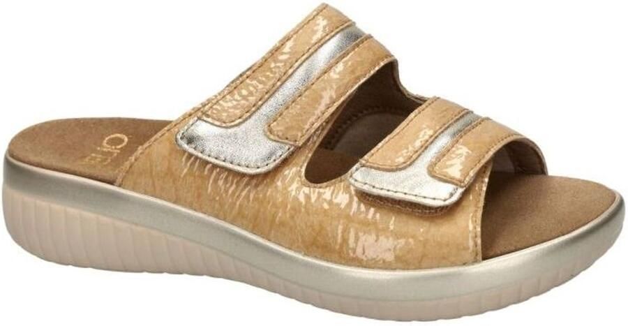 Fidelio Hallux -Dames camel slippers & muiltjes