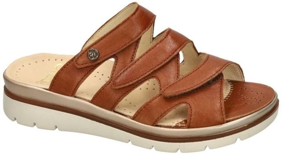 Fidelio Hallux -Dames cogna caramel slippers & muiltjes