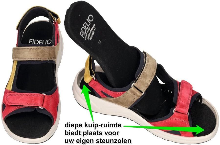 Fidelio Hallux -Dames combinatie kleuren sandalen