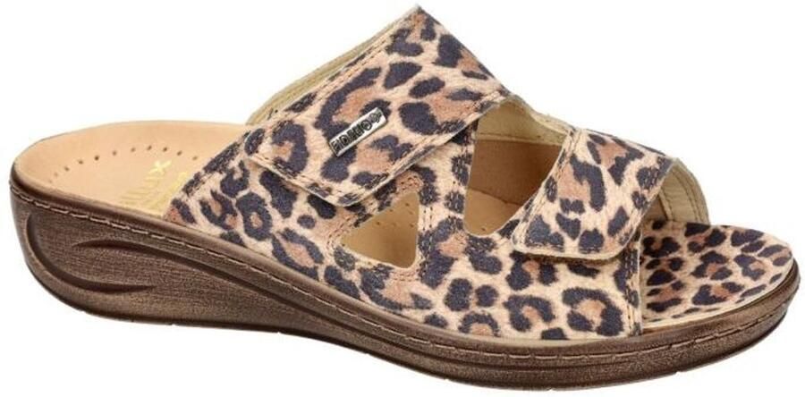 Fidelio Hallux -Dames dierprint slippers & muiltjes