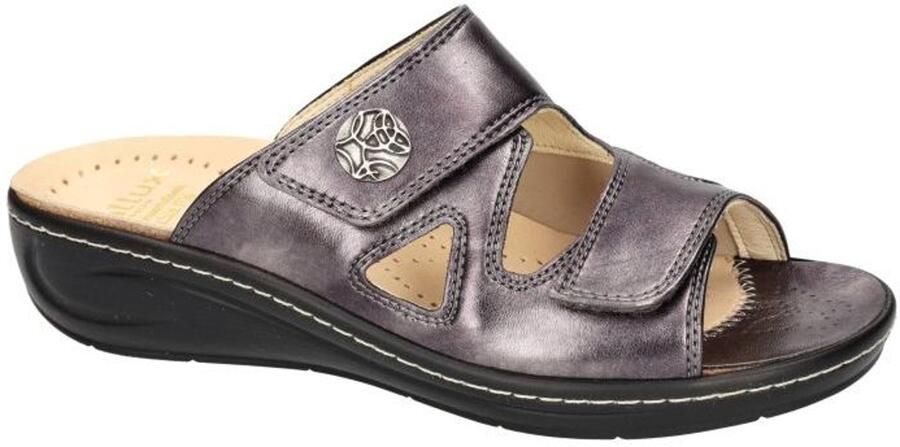 Fidelio Hallux -Dames grijs donker slippers & muiltjes