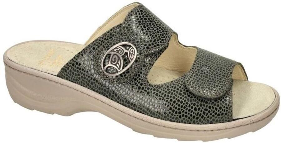 Fidelio Hallux -Dames groen donker slippers & muiltjes