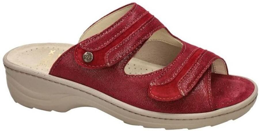 Fidelio Hallux -Dames rood donker slippers & muiltjes