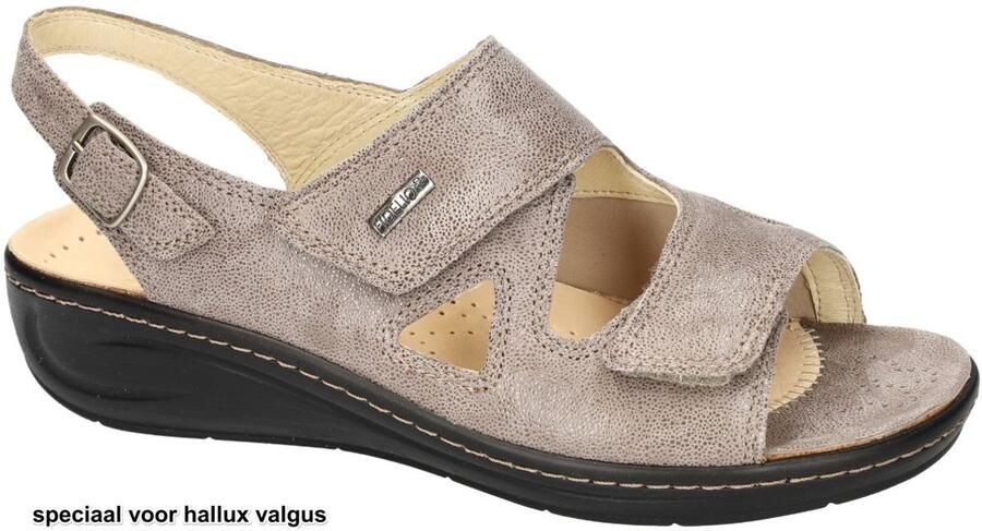Fidelio Hallux -Dames taupe sandalen