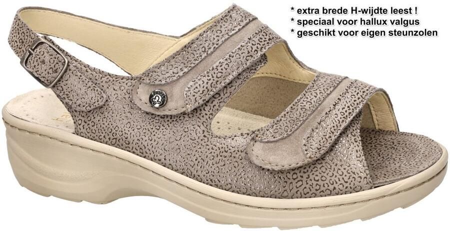 Fidelio Hallux -Dames taupe sandalen