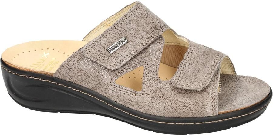 Fidelio Hallux -Dames taupe slippers & muiltjes