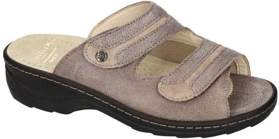 Fidelio Hallux -Dames taupe slippers & muiltjes