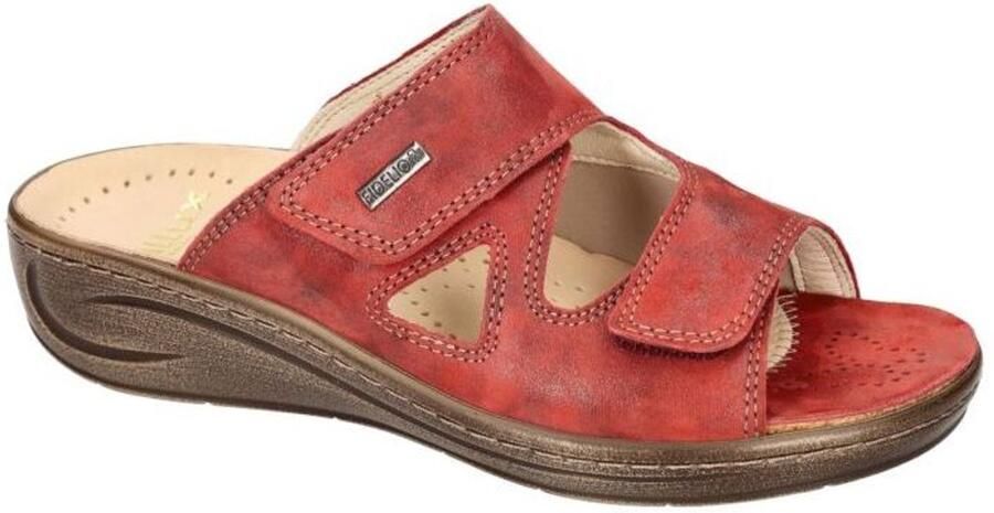 Fidelio Hallux -Dames terracotta slippers & muiltjes
