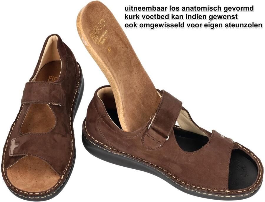 Fidelio Hallux -Heren bruin sandalen