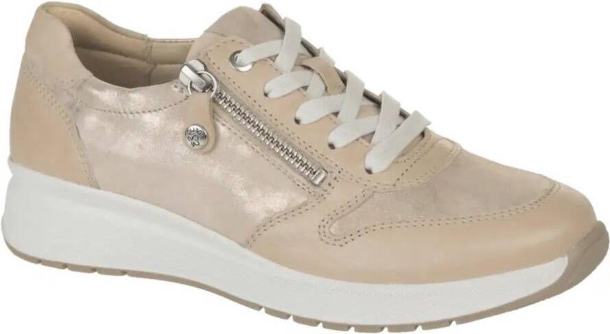 Fidelio Veterschoen Rits Beige Metalli Leer Combi