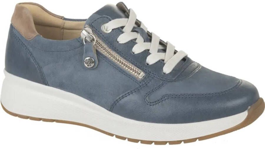 Fidelio Veterschoen Rits Jeans Blauw Suede Leer