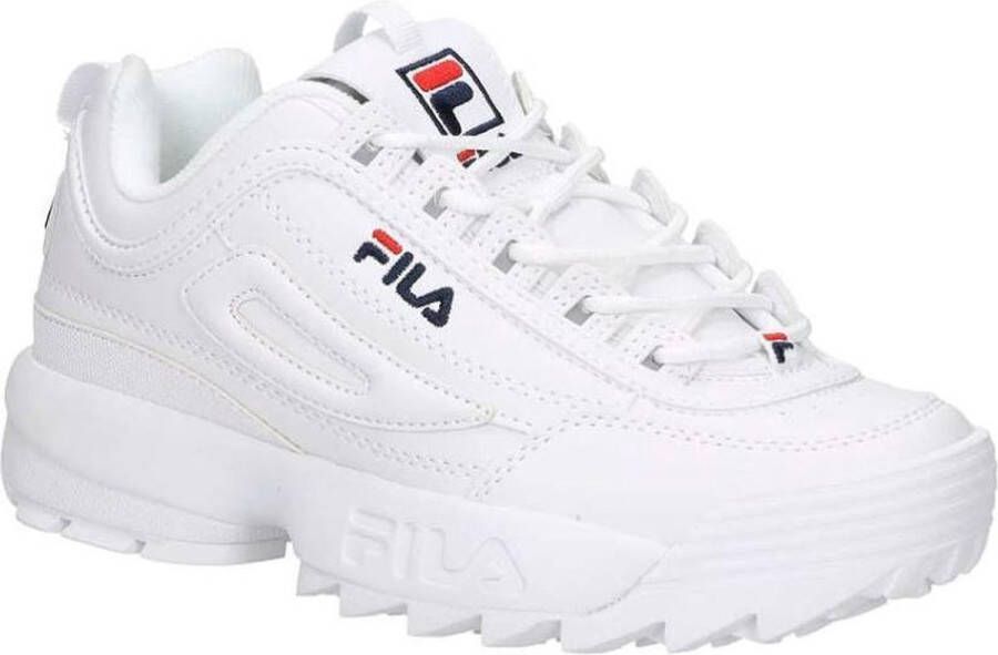 Fila Witte Polyester Sneaker met Contrasterende Details White Dames