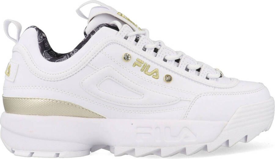Fila Witte Vetersneakers met Contrastdetails White Dames