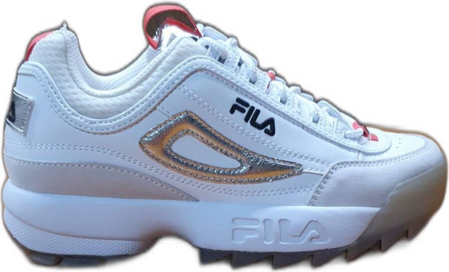 Fila Disruptor Sneakers voor Dames Wit Zilver - Foto 1
