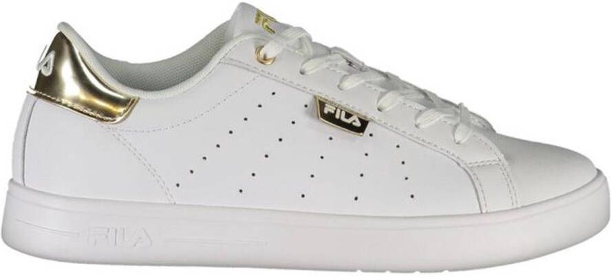 Fila Sportieve witte vetersneakers met gouden details White Dames