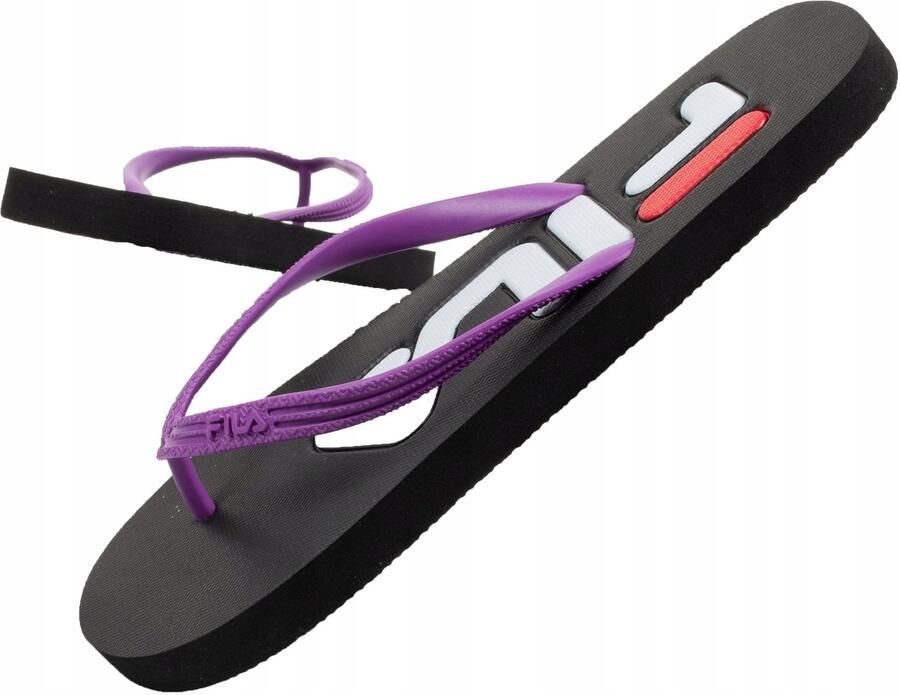 Fila Troy Slipper Dames Slippers Zwart Paars