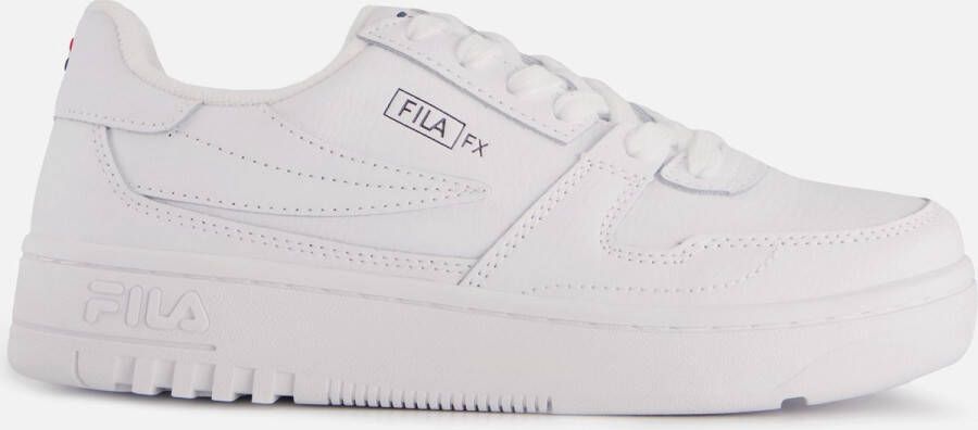 Fila Witte Lage Top Sneaker Leren Rubberen Zool White Heren