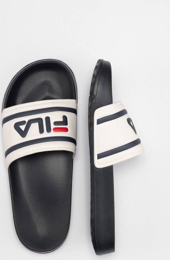 Fila Ergonomische Rubberen Slipper Wit Marineblauw White
