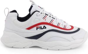 Fila Ray Low Sneakers Dames White Navy Red